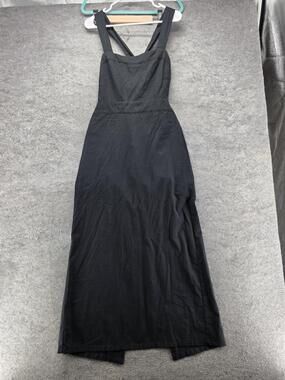 Future Collective Jumpsuit Womens 10 Black Square Neck Backless Bow Tie Wide Leg